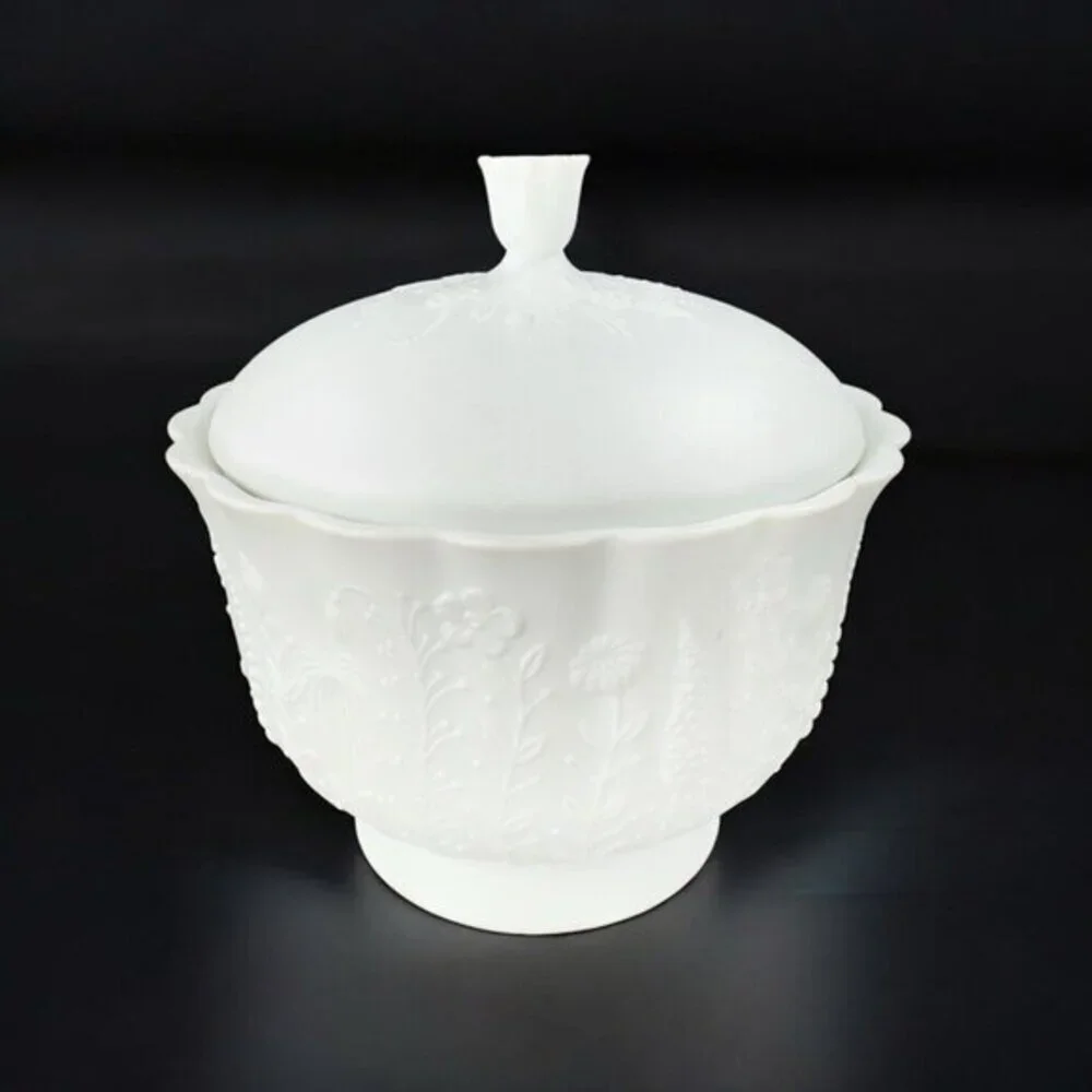 Mid Century Kaiser Candy Bowl Manfred Frey Covered Dish Bowl Porcelain W Sticker